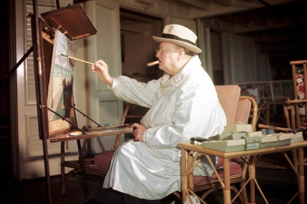 Уинстон Черчилль умел рисовать? Да! И его картину Анджелина Джоли продала на аукционе за 11,5 млн $