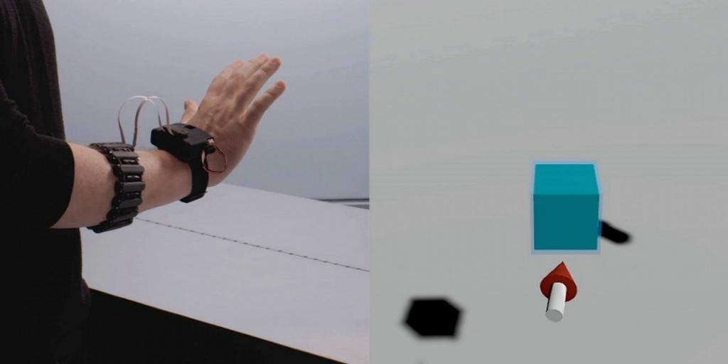 Facebook показала прототип браслета, который даст возможность управлять объектами в дополненной реальности с помощью силы мысли