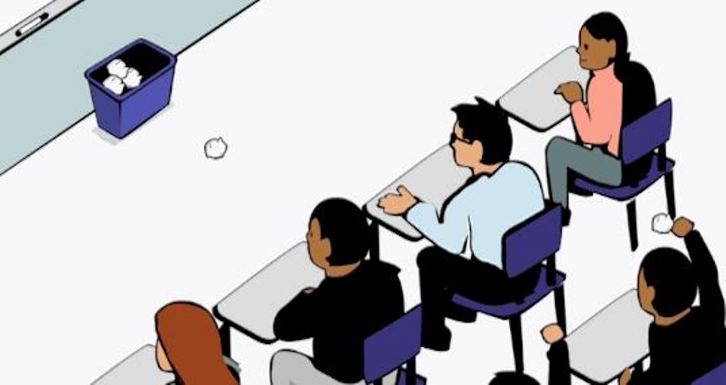 Учитель придумал интерактивное упражнение с бумагой, чтобы преподать урок тем, кто сидит на задних партах и мешает всем остальным