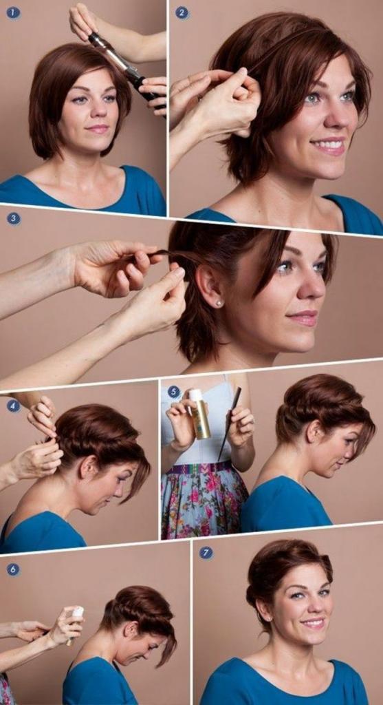 Если падающие на лицо распущенные локоны начали раздражать, можно быстро собрать их в стильную прическу: варианты для волос средней длины
