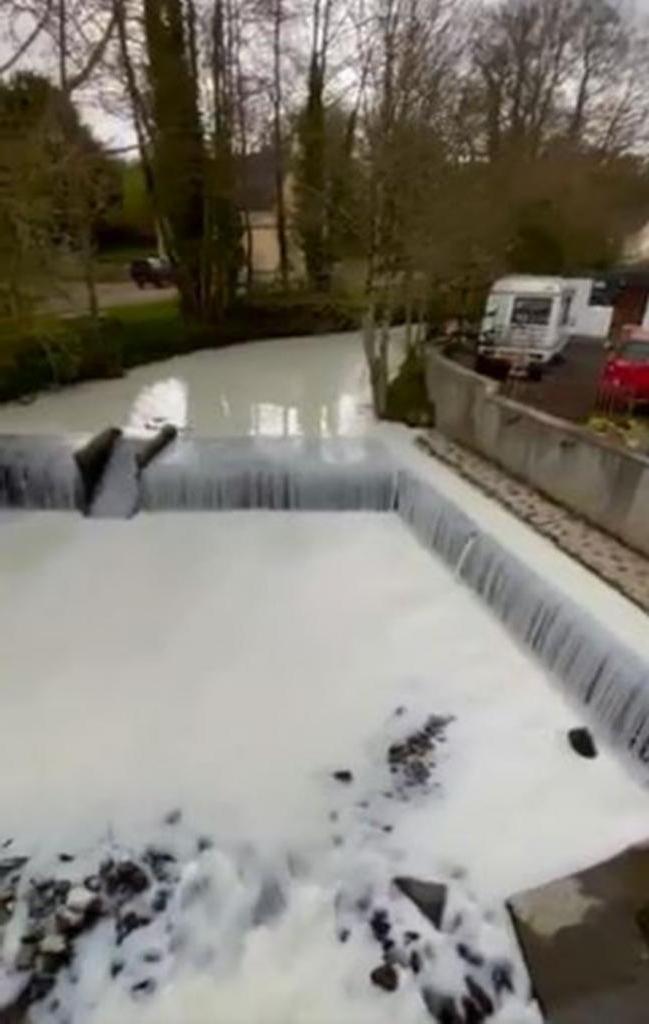 Молочные реки, кисельные берега: в Великобритании из-за аварии грузовика в реку пролилось молоко