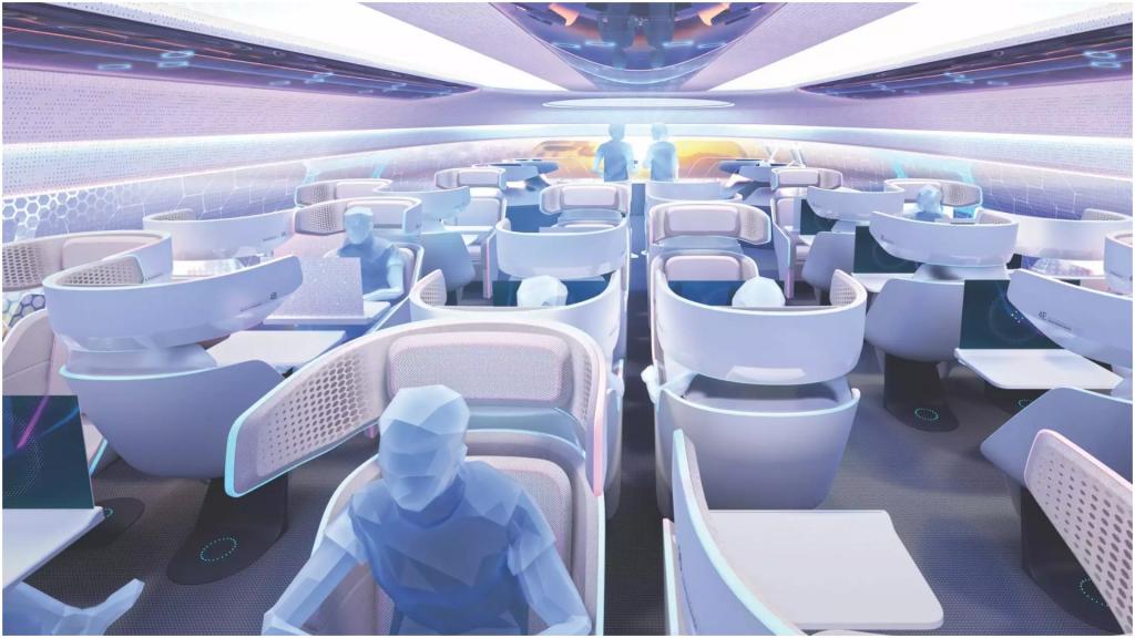 Летать мы будем, как геймеры: дизайнеры интерьера самолетов представили будущее гражданских перелетов (фото)