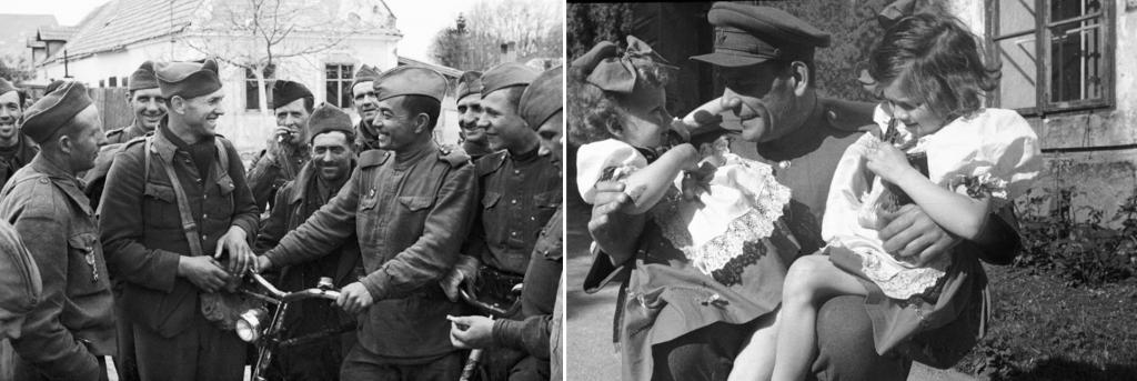 Как в Европе встречали советских воинов-освободителей: трогательные и радостные фото, сделанные в 1944-1945 годах