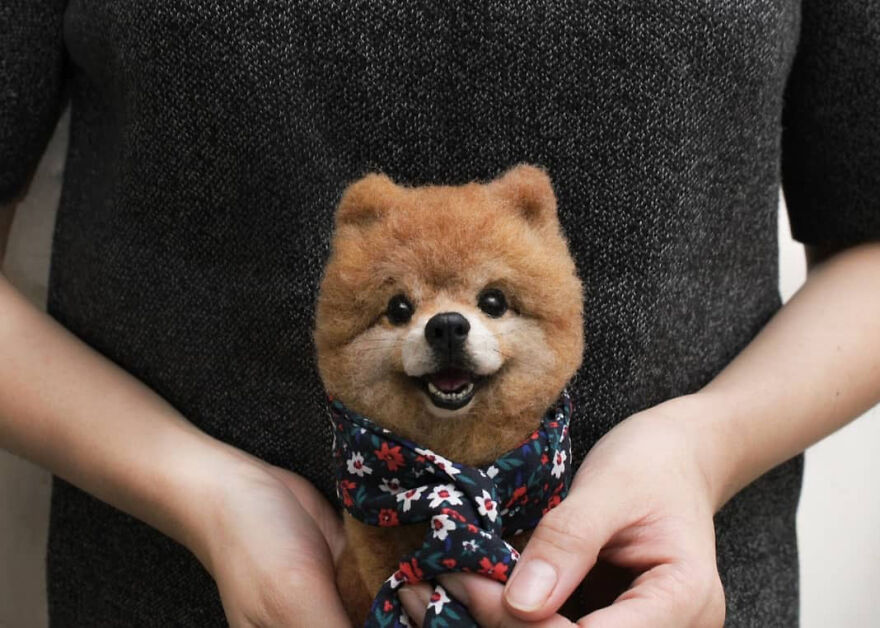 Художница из Японии создает реалистичные фигурки животных из шерсти. Порой их сложно отличить от реальных питомцев