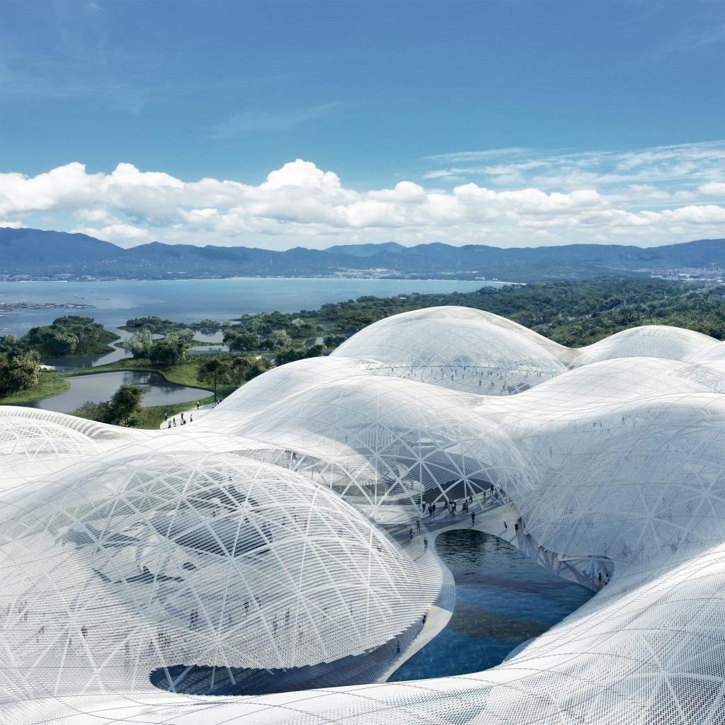 Морской музей, похожий на облака, хотят построить в Китае. Фото проекта впечатляет