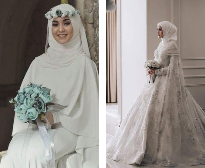 Мусульманки выбирают для свадьбы очень закрытые платья, но по красоте они не уступают классическим: фото