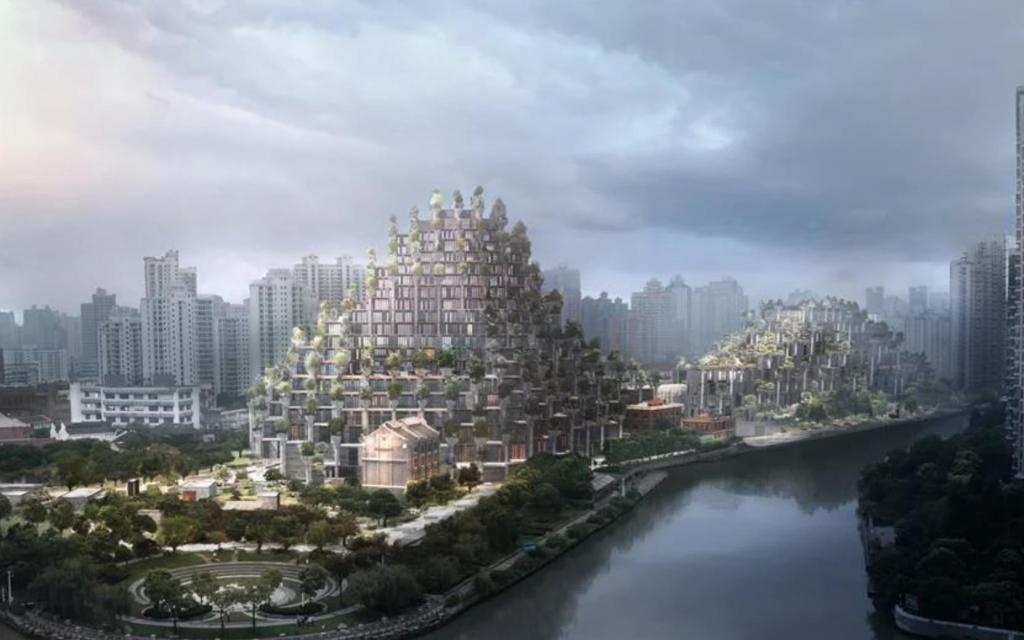 "Западная гора" - в Китае построили торговый центр с тысячей деревьев на фасаде