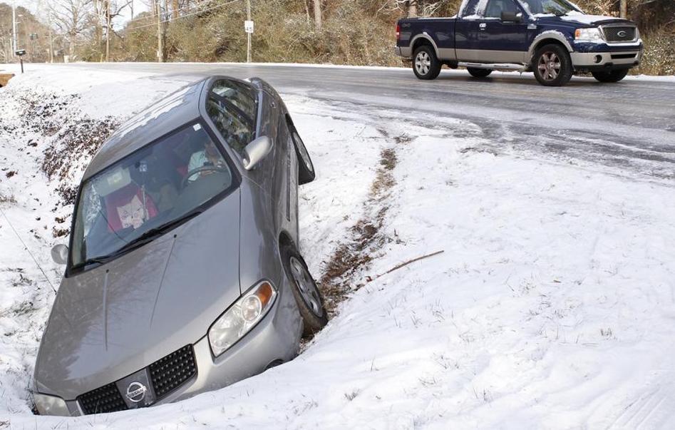 Как себя вести человеку за рулём, когда его автомобиль заносит на зимнем шоссе