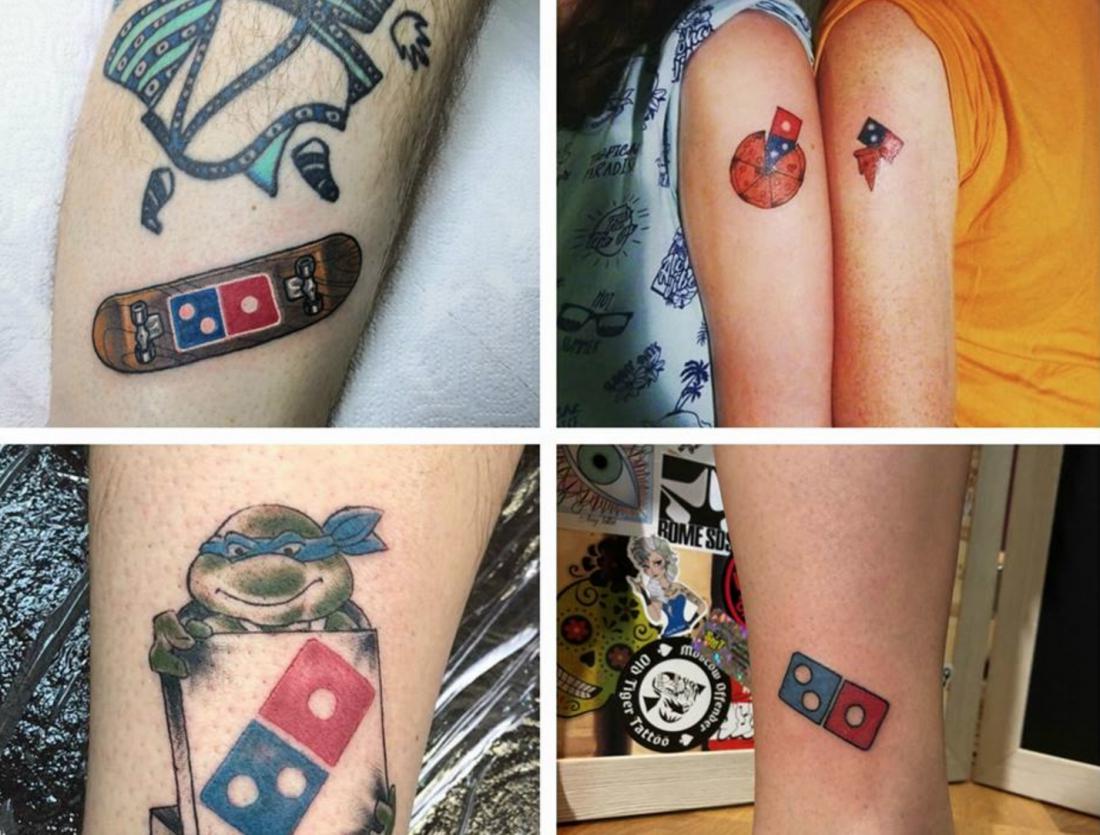 Примеры татуировок Доминос пицца