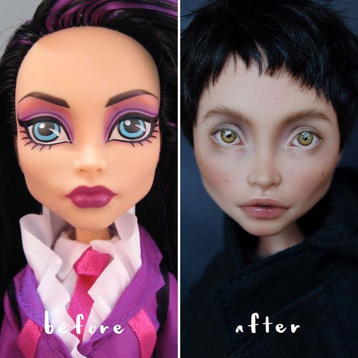 Женщина из Украины дарит обычным куклам вторую жизнь, превращая их в реалистичных персонажей