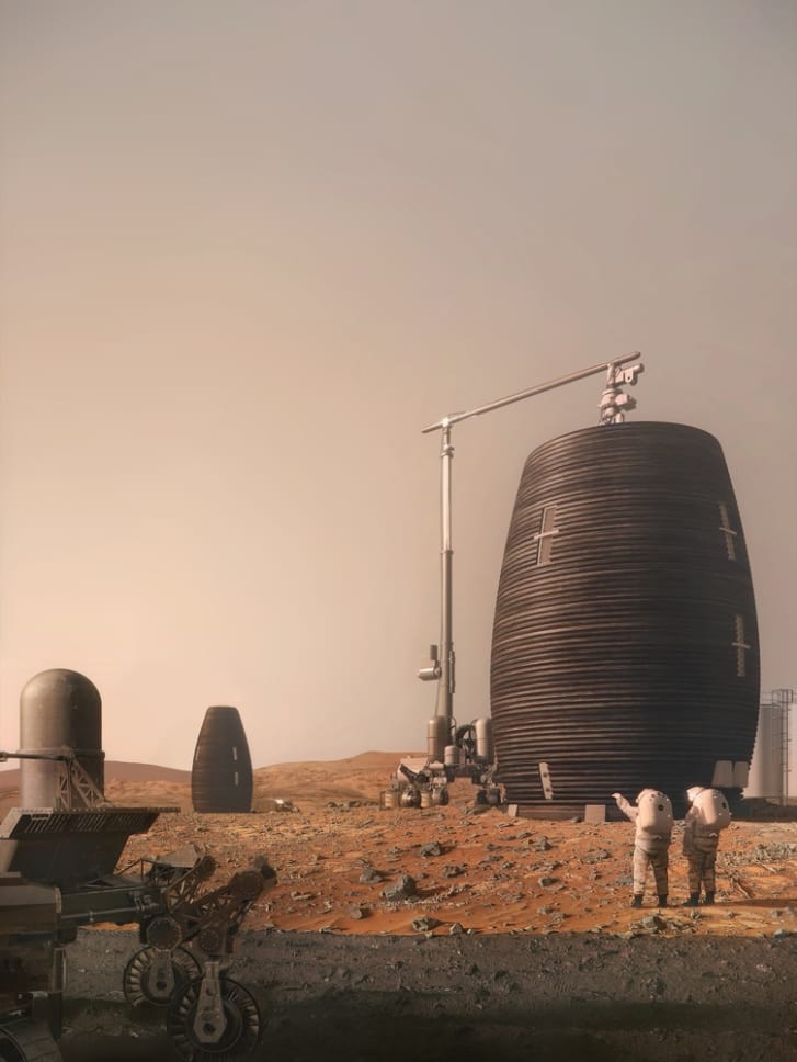 3D-печатные дома для жизни на Марсе (фото)