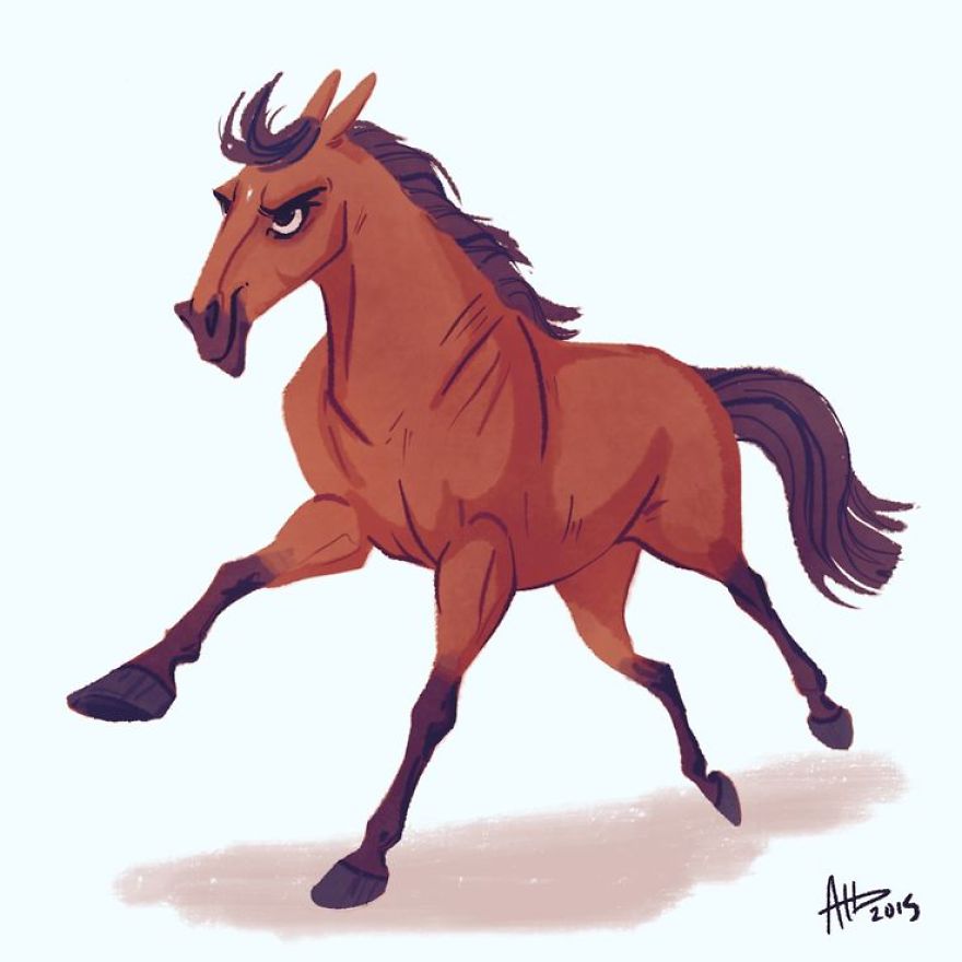 Художница на протяжении почти 3 лет рисовала каждый день лошадь: 10 лучших работ