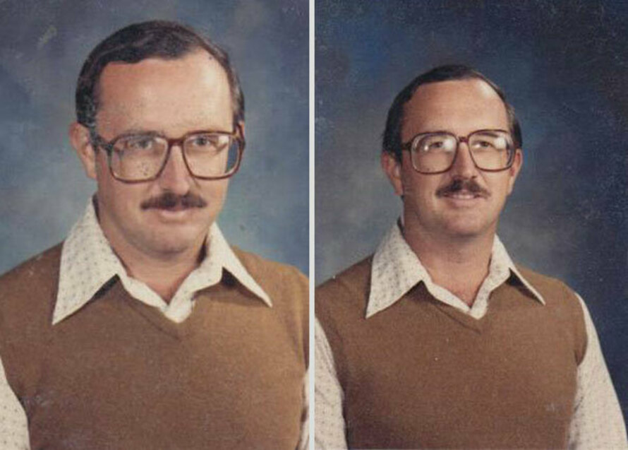 Школьный учитель специально фотографировался в одной и той же одежде на протяжении 40 лет (фото)