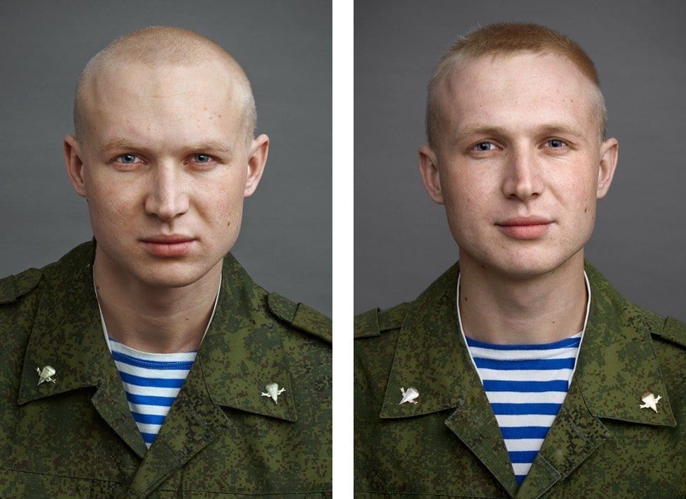 Фотограф Юрий Чирков сделал портреты солдат до и после службы: что изменилось