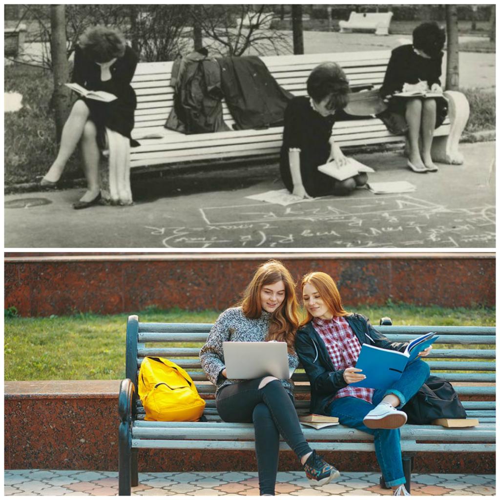 "Время было другое": как раньше выглядели выпускницы и первокурсницы. И как они выглядят сейчас