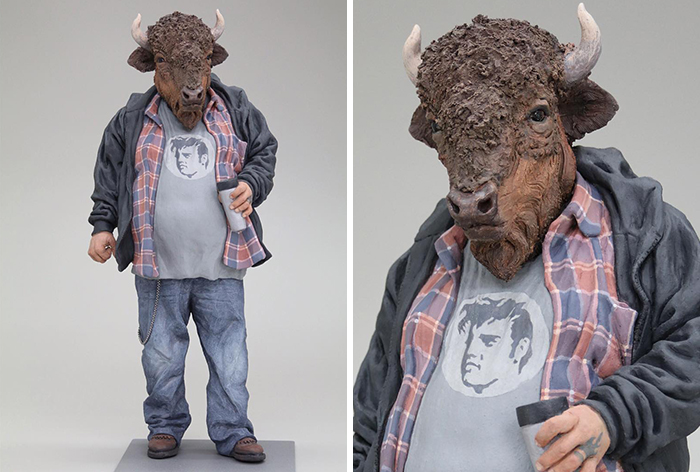 Зверь внутри тебя: фантастические скульптуры людей с головами животных