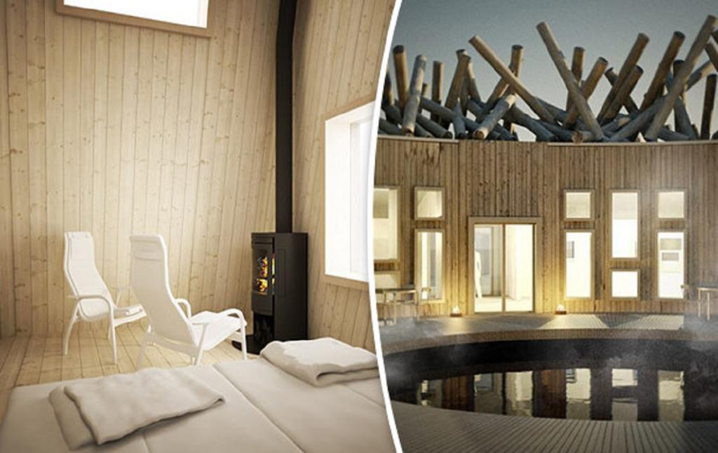 В Швеции построили плавучую сауну, чтобы наслаждаться лучшим видом на северное сияние