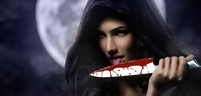 Девушка с ножом
