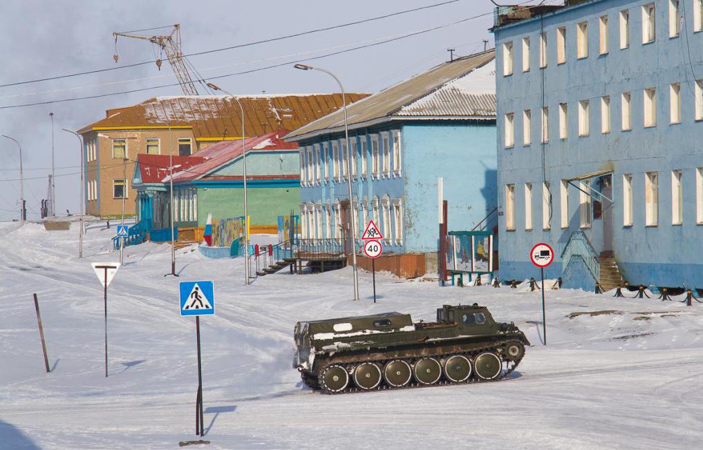 Поселок Тикси (Якутия) зимой