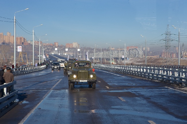 Открытие моста в Красноярске