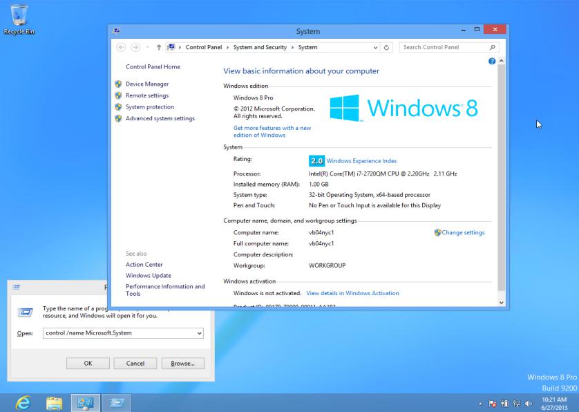 Проверка битности в Windows 8