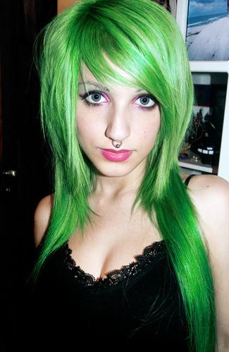зеленые волосы фото