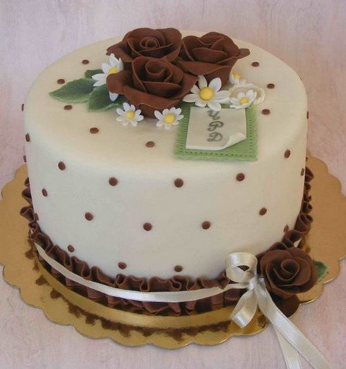 торт с цветами