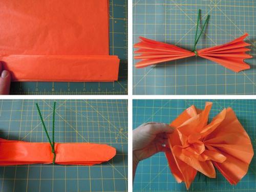 Как сделать цветок из гофрированной бумаги