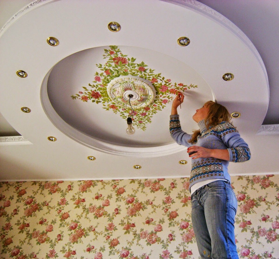 Как украсить потолок: интересные идеи, необходимые материалы, сочетание цветов, фото