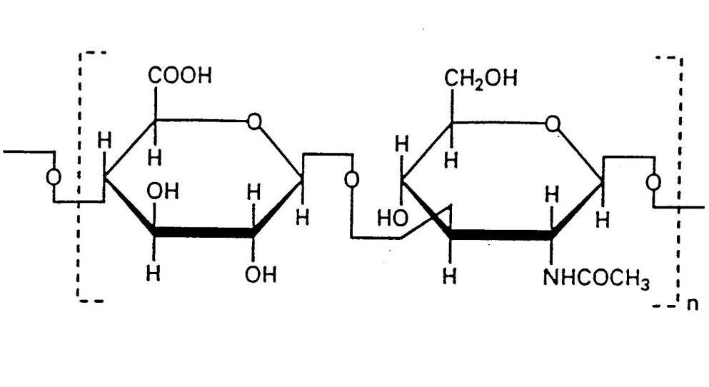 Структурная формула гиалуроновой кислоты