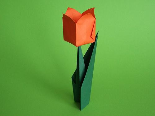 тюльпаны оригами