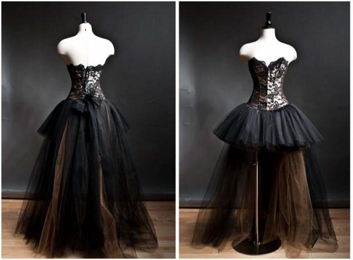 готическое черное платье