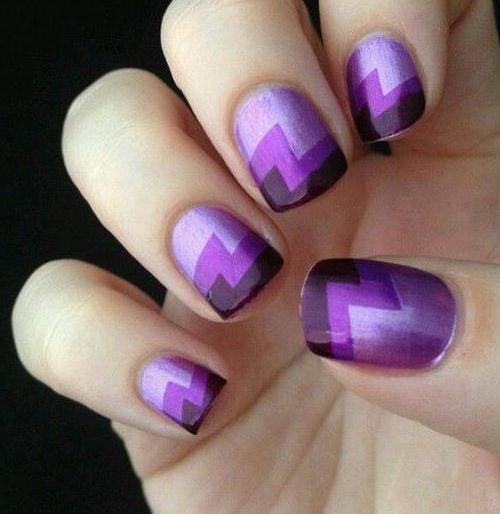 ногти фиолетового цвета