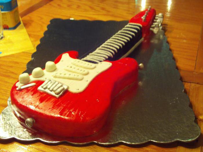 торт гитара из мастики