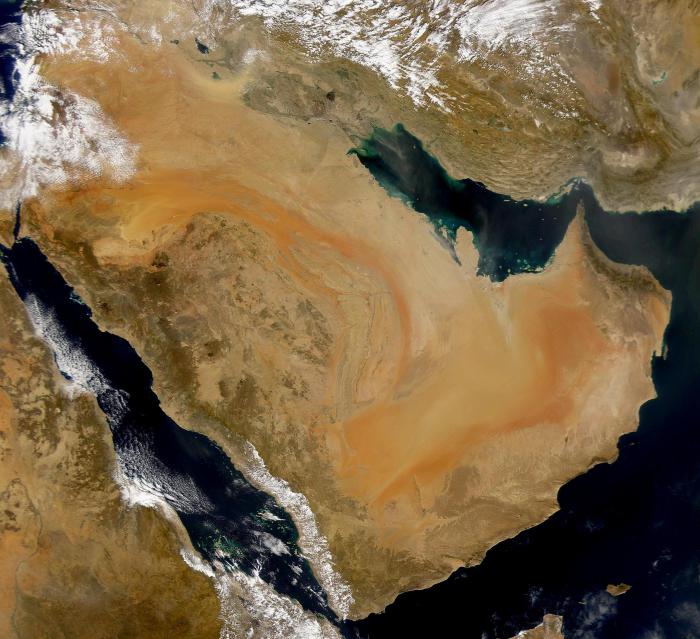 аравийская пустыня на карте