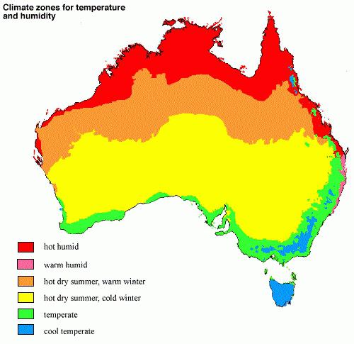 климатические пояса австралии