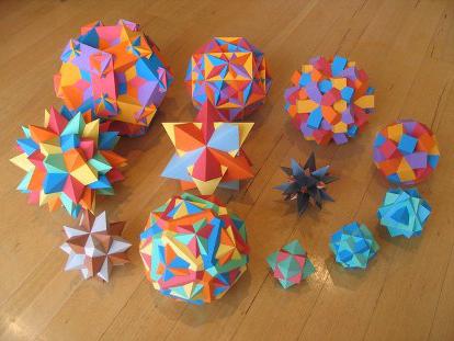 Правильный икосаэдр из бумаги ● Схема оригами