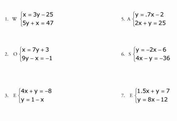Системы уравнений примеры