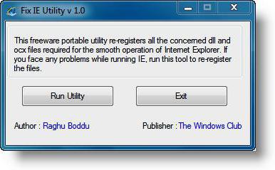 Программа для восстановления Internet Explorer