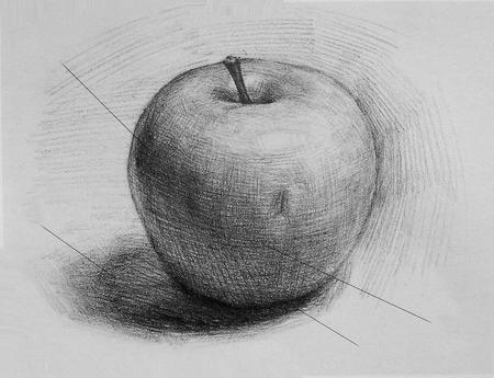 как нарисовать яблоко