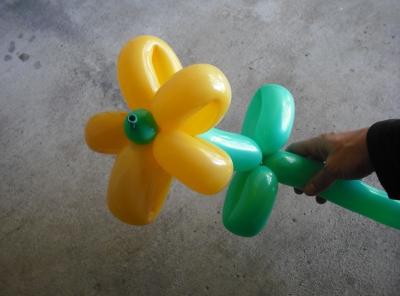 цветок из шариков колбасок инструкция