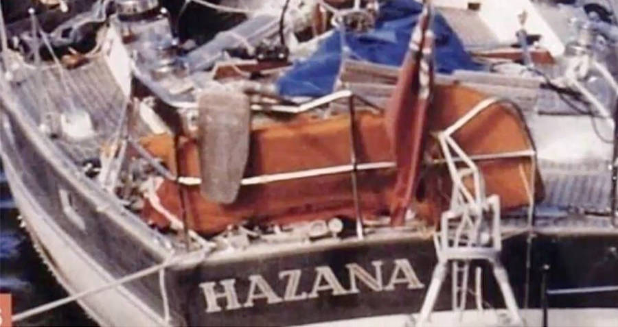 яхта Хазана после кораблекрушения