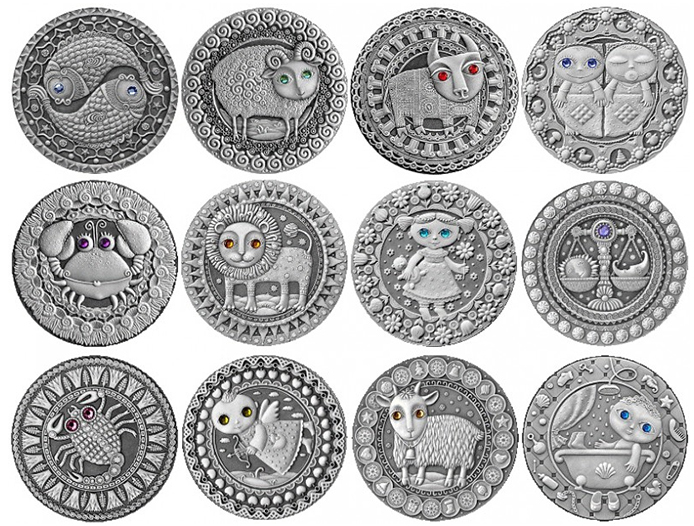 Монеты серии "Знаки Зодиака" - Белоруссия