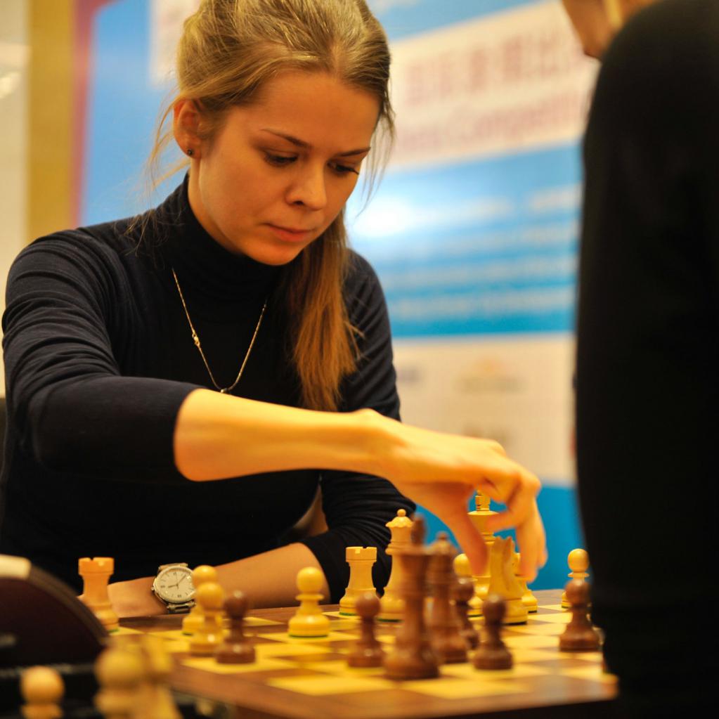 Шахматистка на турнире