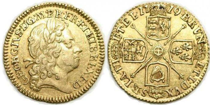 старинная английская золотая монета 