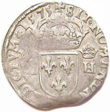 старинная французская монета 
