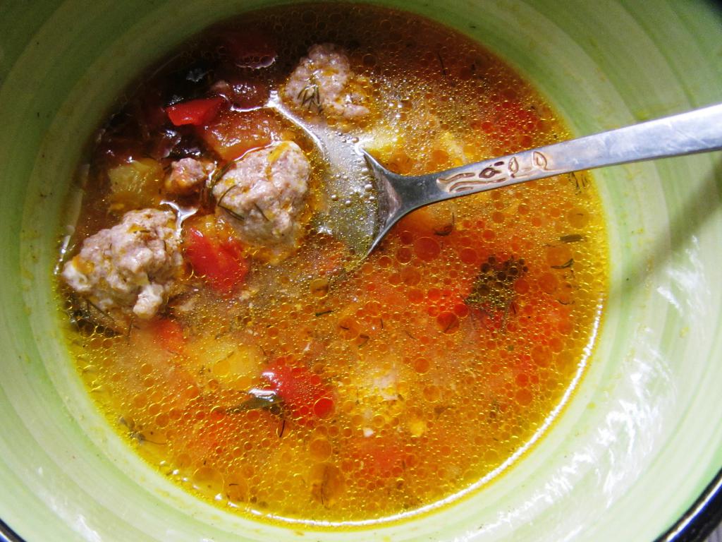 итальянский суп с фрикадельками