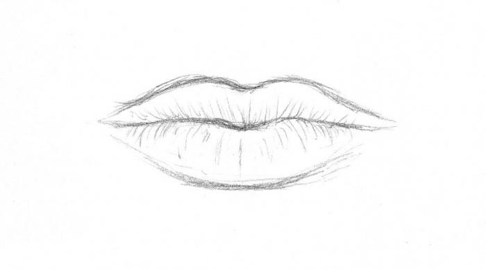 как рисовать губы человека