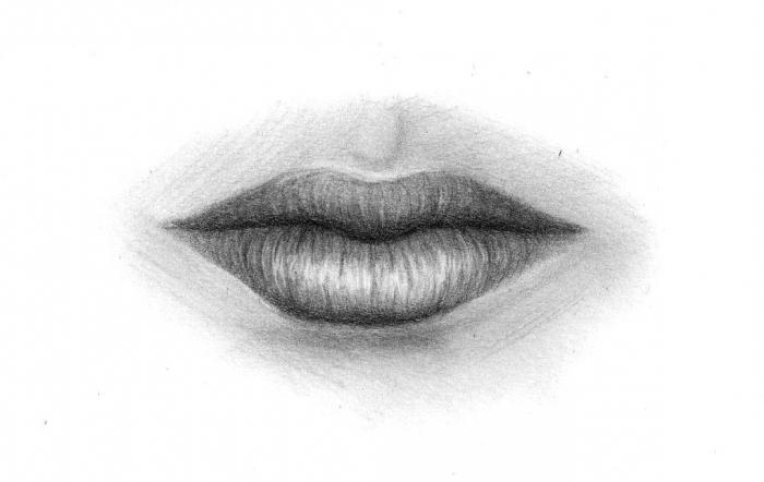 как рисовать губы