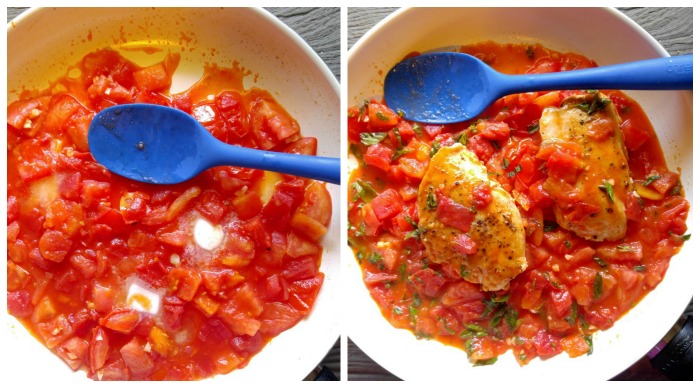 курица в томатном соусе с чесноком